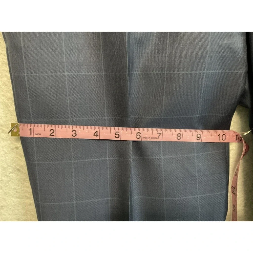 Angelos‎ Suit Men 42 Blue Wool Plaid 2 Piece Pants 37x31 Super 150s Canada
